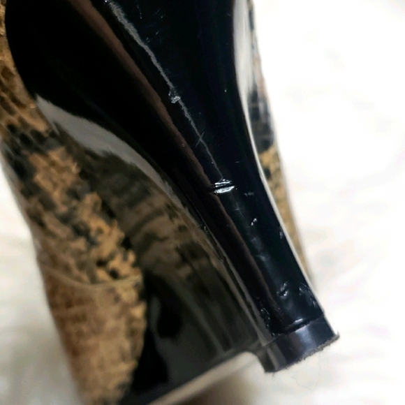 Ellen Tracy Gloria Wedge Heel Shoes 7 python - Picture 10 of 10